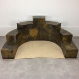 Sculptural brass sofa 70s
