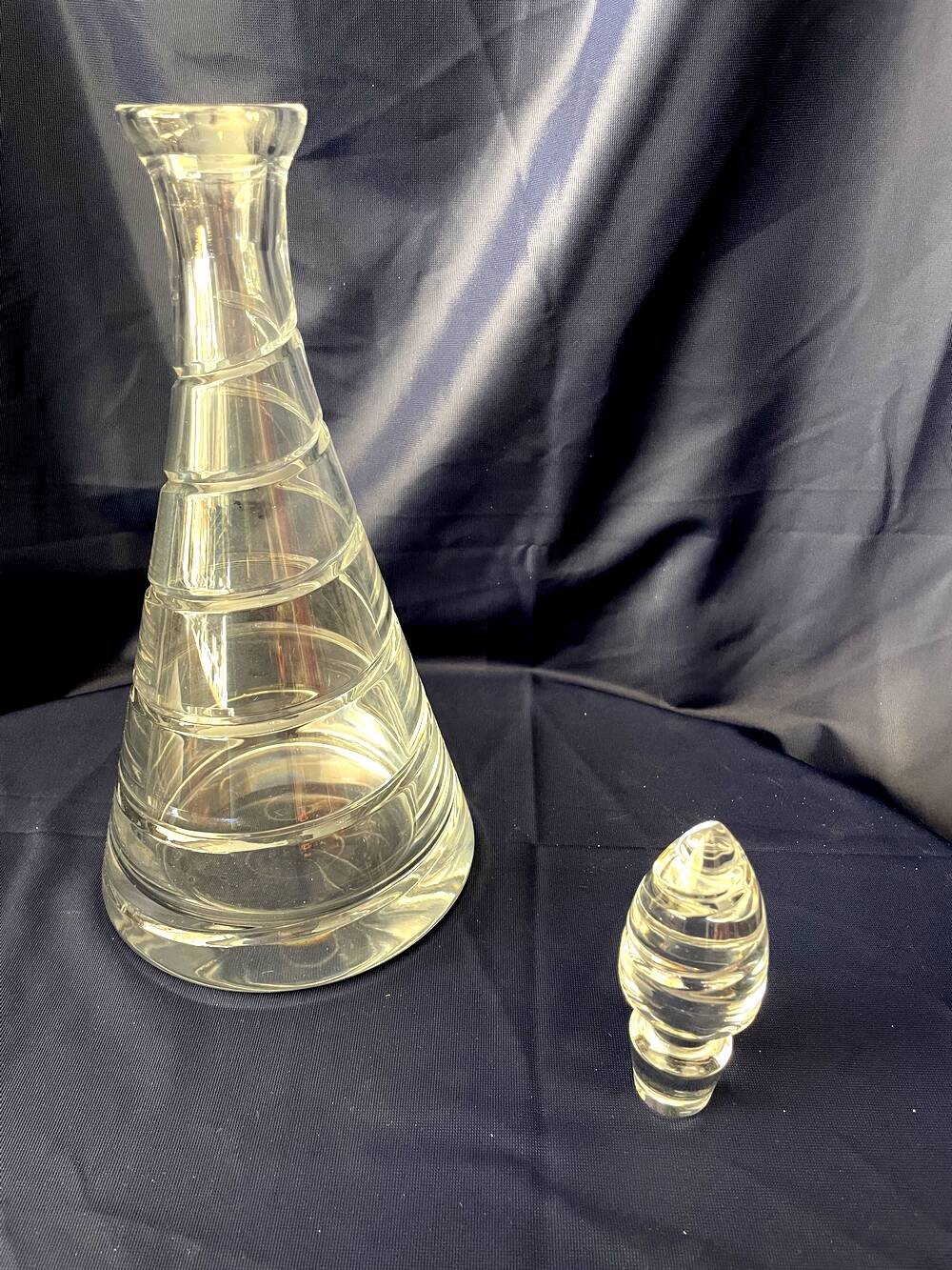 Swirl Design Glass Carafe