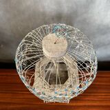 Old Bird Cage Hot Air Balloon Wood + Metal White Blue Vintage Deco
