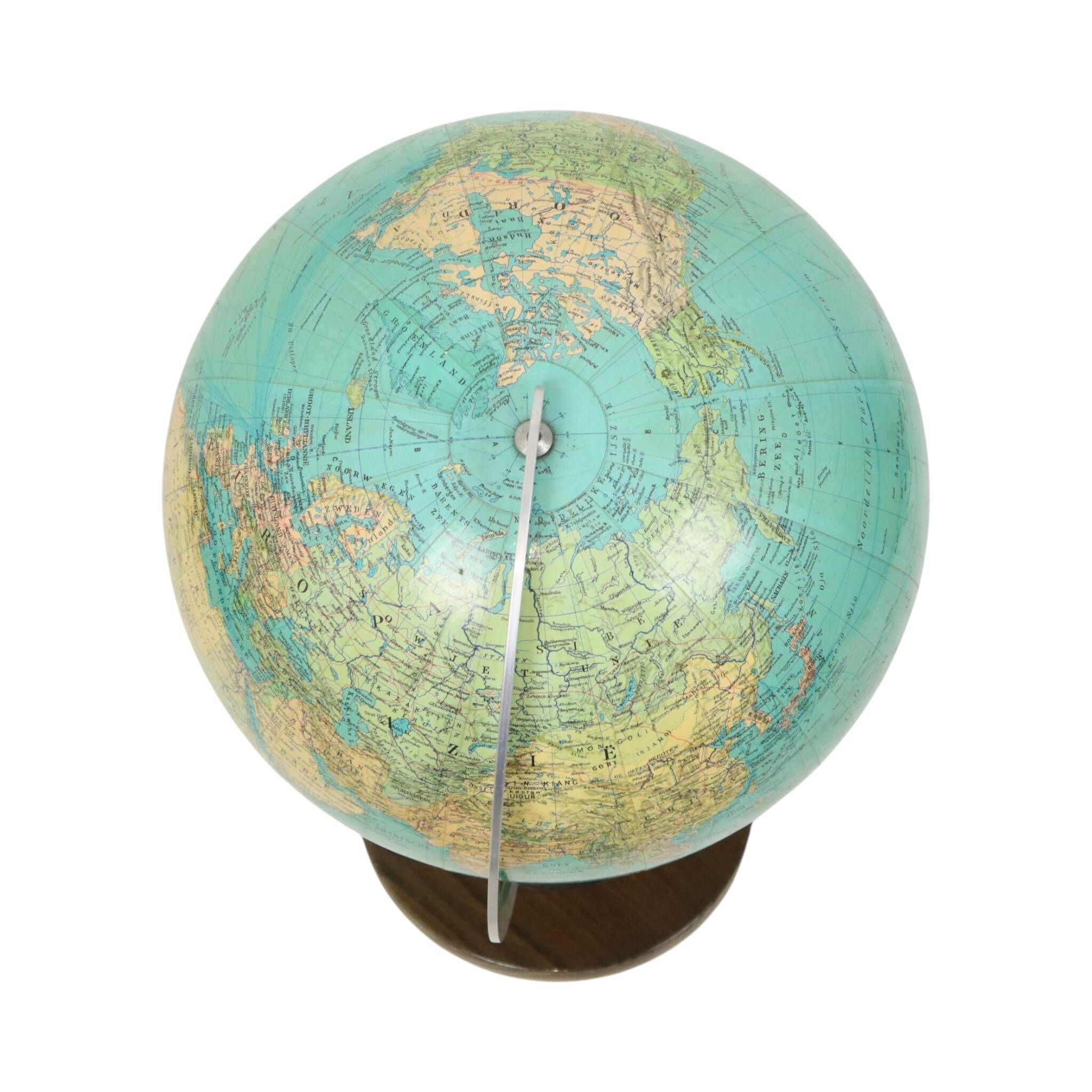Large Vintage Columbus Globe Earth Globe Fifties