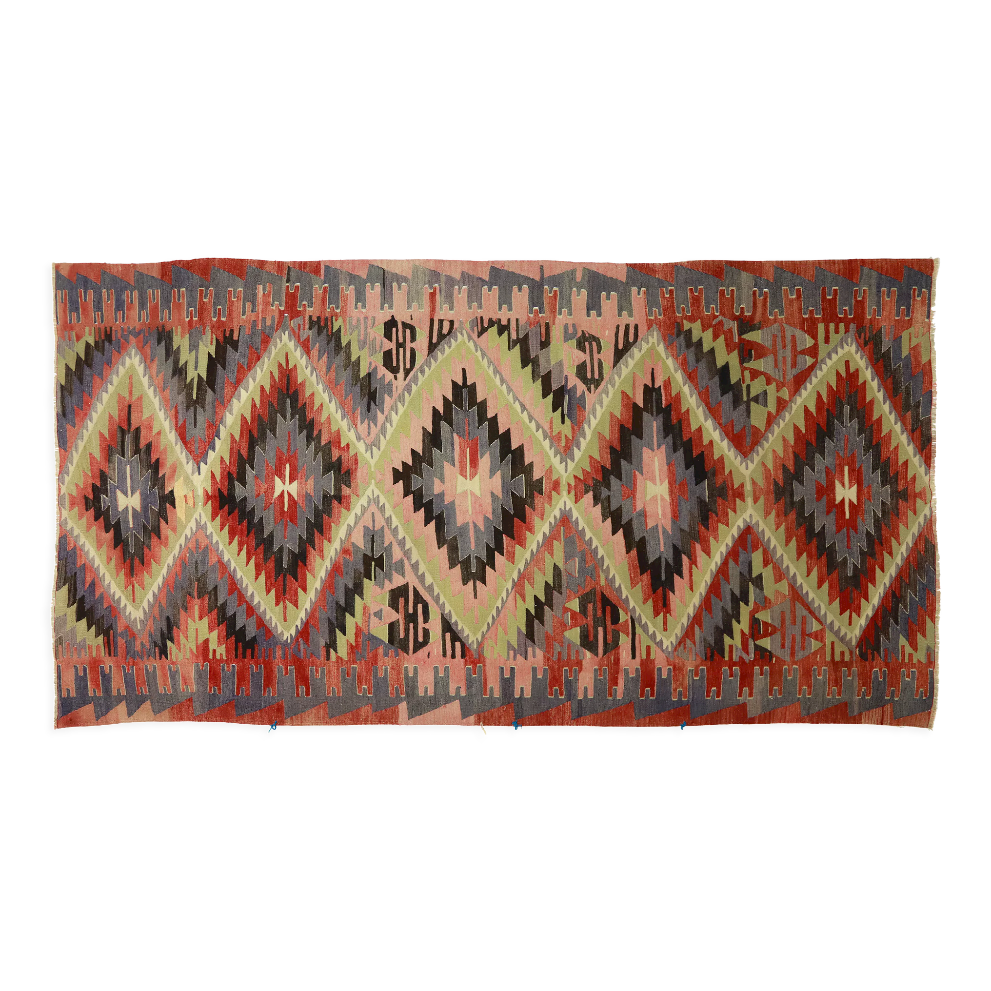 Anatolian handmade kilim rug 322 cm x 180 cm