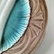 Asparagus plate in earthenware – acanthus and shells – around 1900