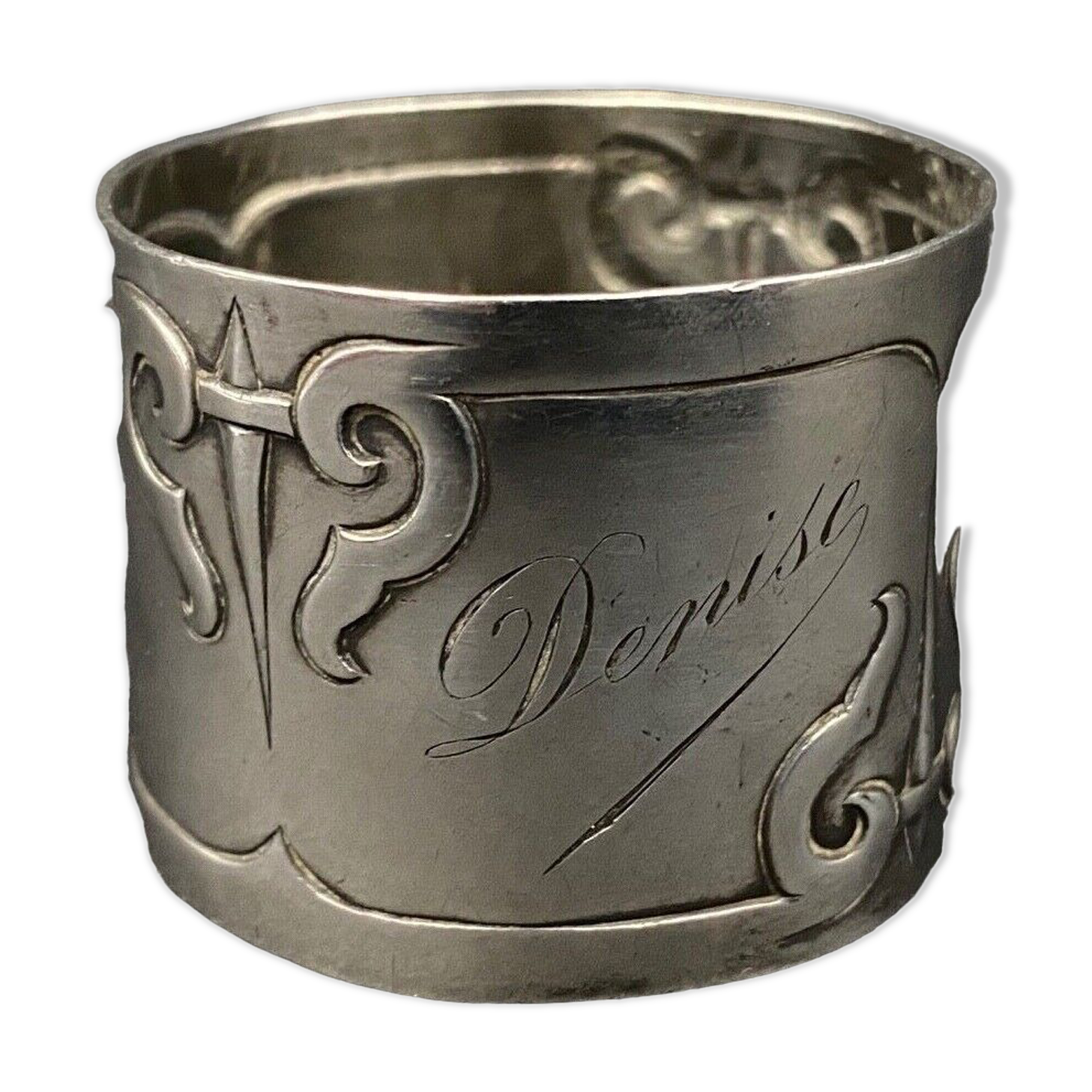 Solid silver towel ring punch minerva denise xxe