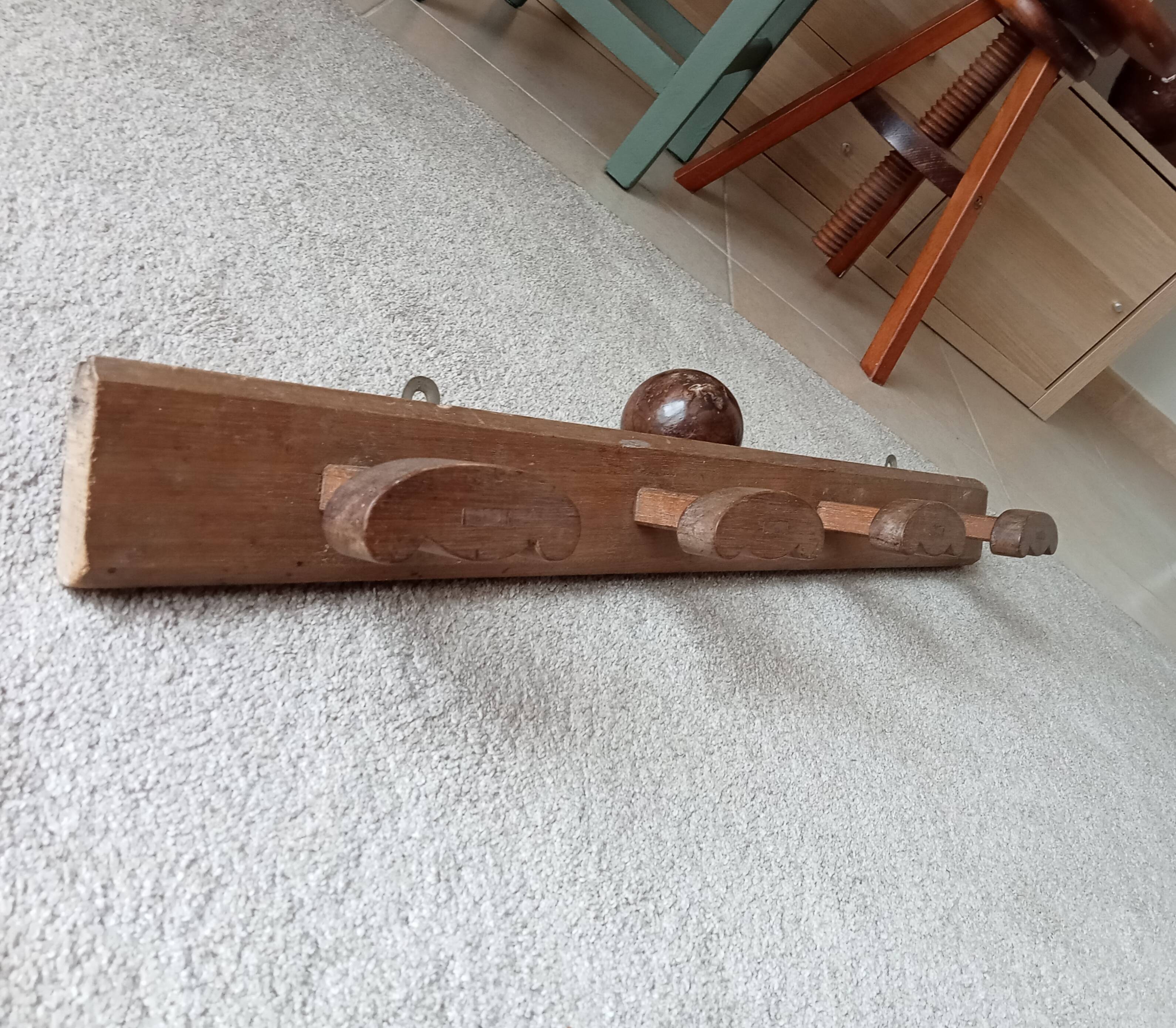 Vintage wall coat rack pop art