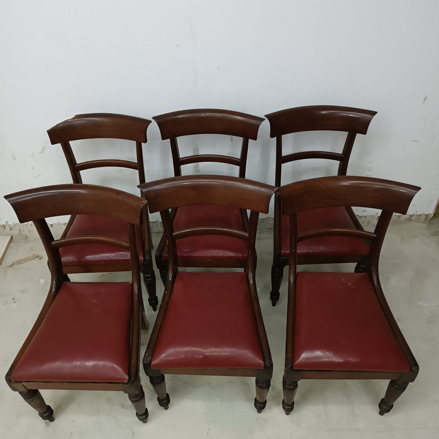 Set of 6 victorian antique dining chairs
