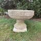 Round planter on reconstituted cement base " Grandon Freres " XX century