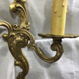Paire d'appliques en bronze style Louis XV