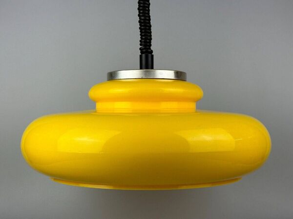 60s 70s ceiling lamp hanging lamp plastic chrome metal space age design