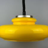 60s 70s ceiling lamp hanging lamp plastic chrome metal space age design