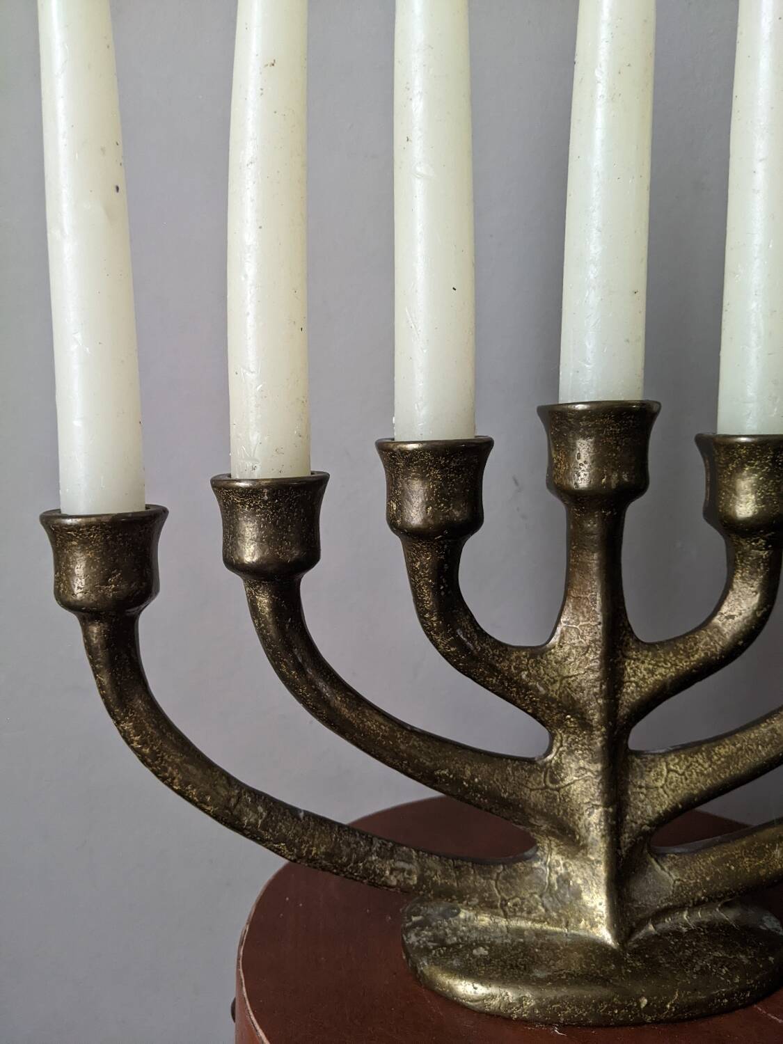 Bronze chandelier Scandinavian brutalist decoration