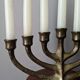 Bronze chandelier Scandinavian brutalist decoration