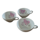 3 Bavaria Winterling porcelain cups – 1950s pink and green decor