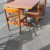 Teak central extension table circa 1960