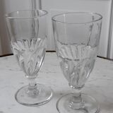 Duo de verres à absinthe fin XIXeme