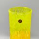 1970s Luxury Yellow Handrafted Vase in Murano Glass by Maestro del Vetro. M