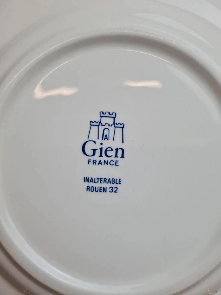 Flat plate Gien model Rouen blue – classic decor