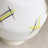 Plafonnier en verre encastré en verre de lait Mid Century