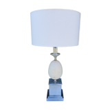 Lampe oeuf en marbre des années 70 bf Italie