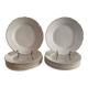 Set of 6 Villeroy and Boch flat plates in ivory color and gold edging