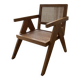 Fauteuil en bois et cannage