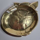 Empty solid brass cat-shaped pocket, 22 cm