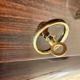 Art Deco Sideboard in Macassar Ebony and Brass, Paris, 1930s