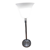 Mazda 1930 lamp in chromed metal and opaque glass