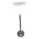 Mazda 1930 lamp in chromed metal and opaque glass