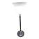 Mazda 1930 lamp in chromed metal and opaque glass