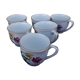 6 cups earthenware Digoin Sarreguemines tulip model No.13
