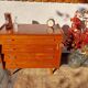 Vintage chest of drawers with tapered legs