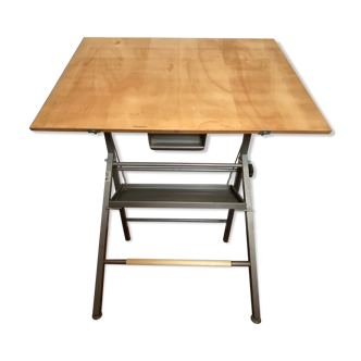 Table architecte marque bieffe, vintage 1950/1960