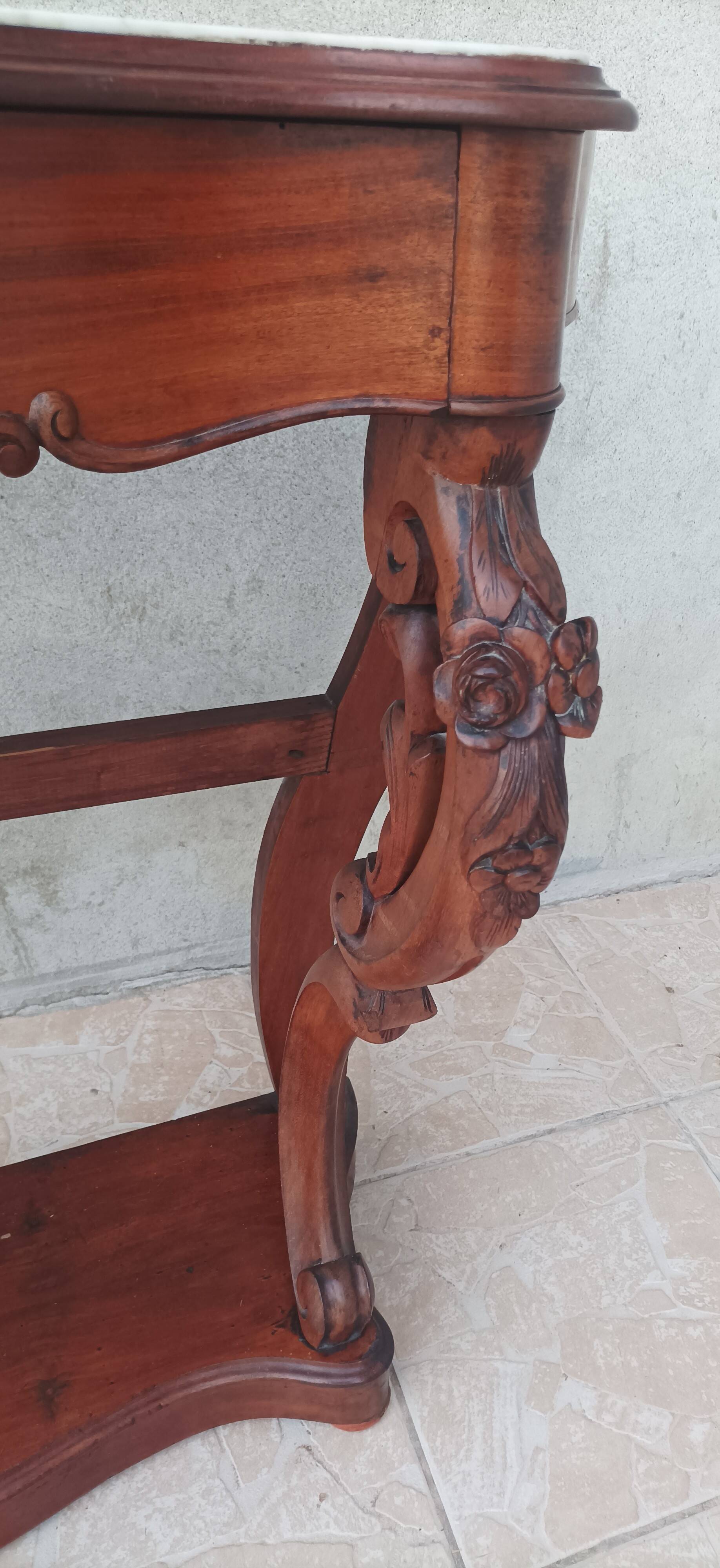 Napoleon III mahogany console