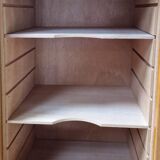 Triple curtain binder cabinet