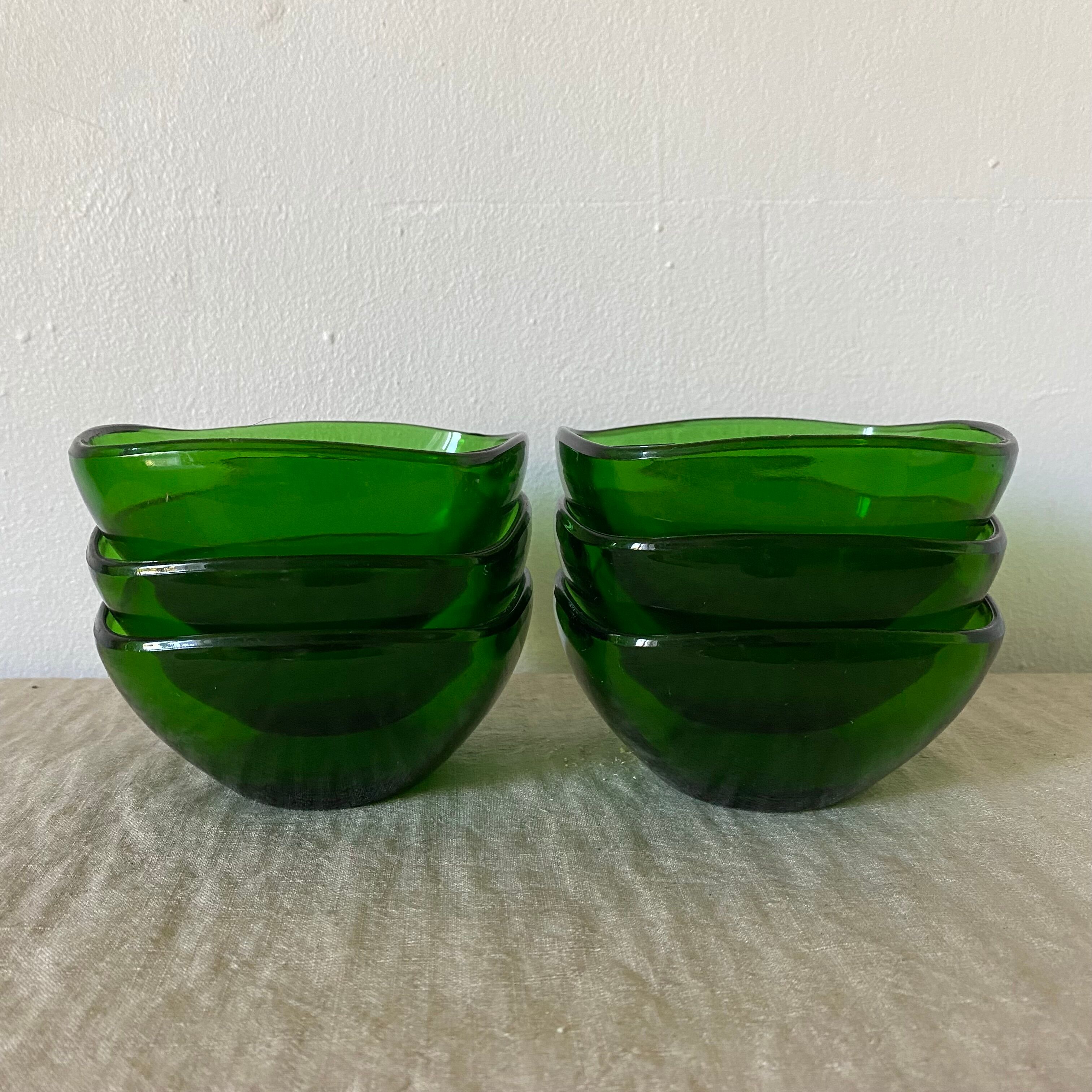 Glass cups vereco 70s