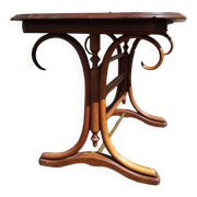 Table bistrot pieds en bois courbé