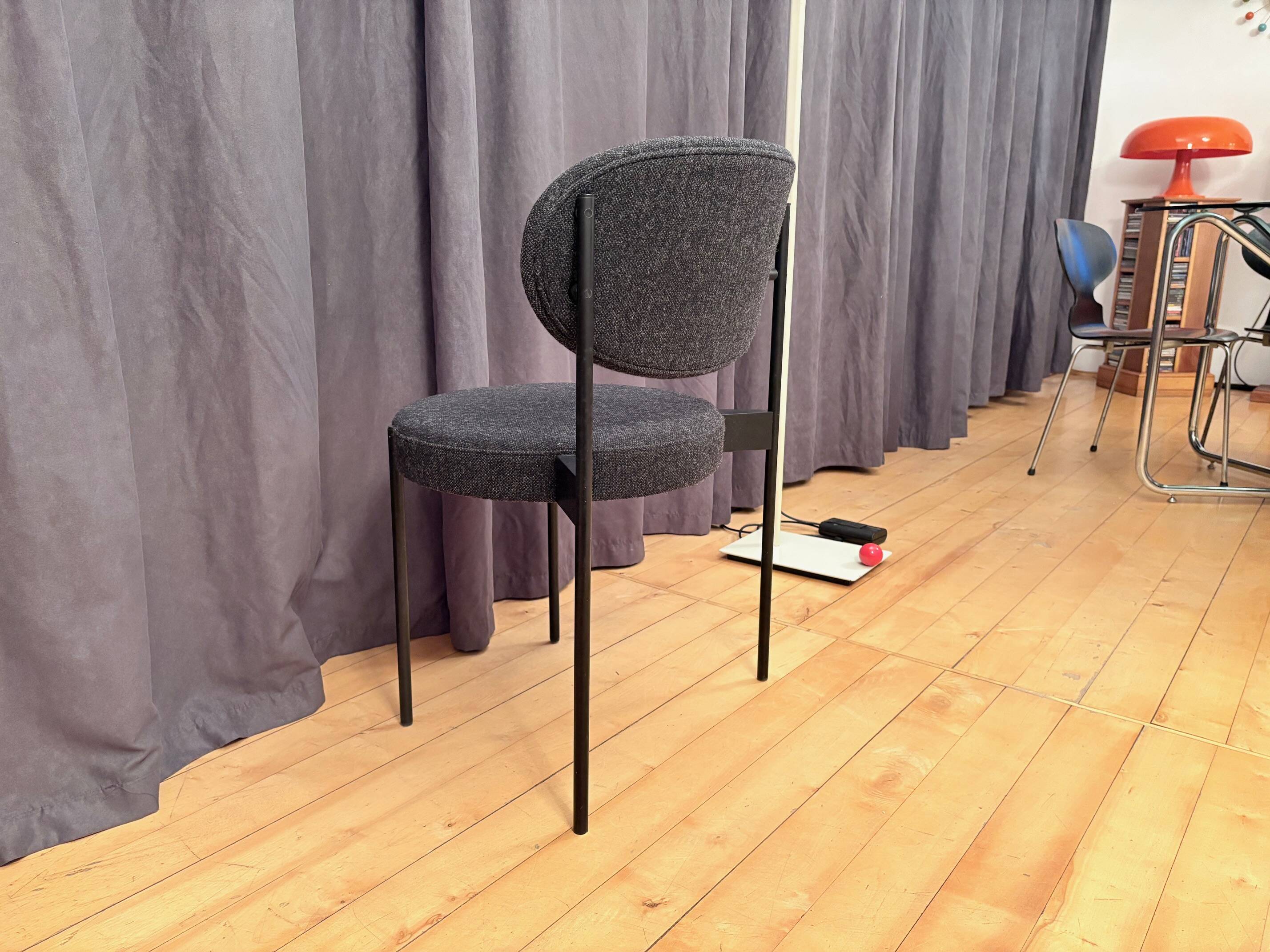 Chair 430 designed by Verner Panton, Verpan, Denmark, signed by Peter.