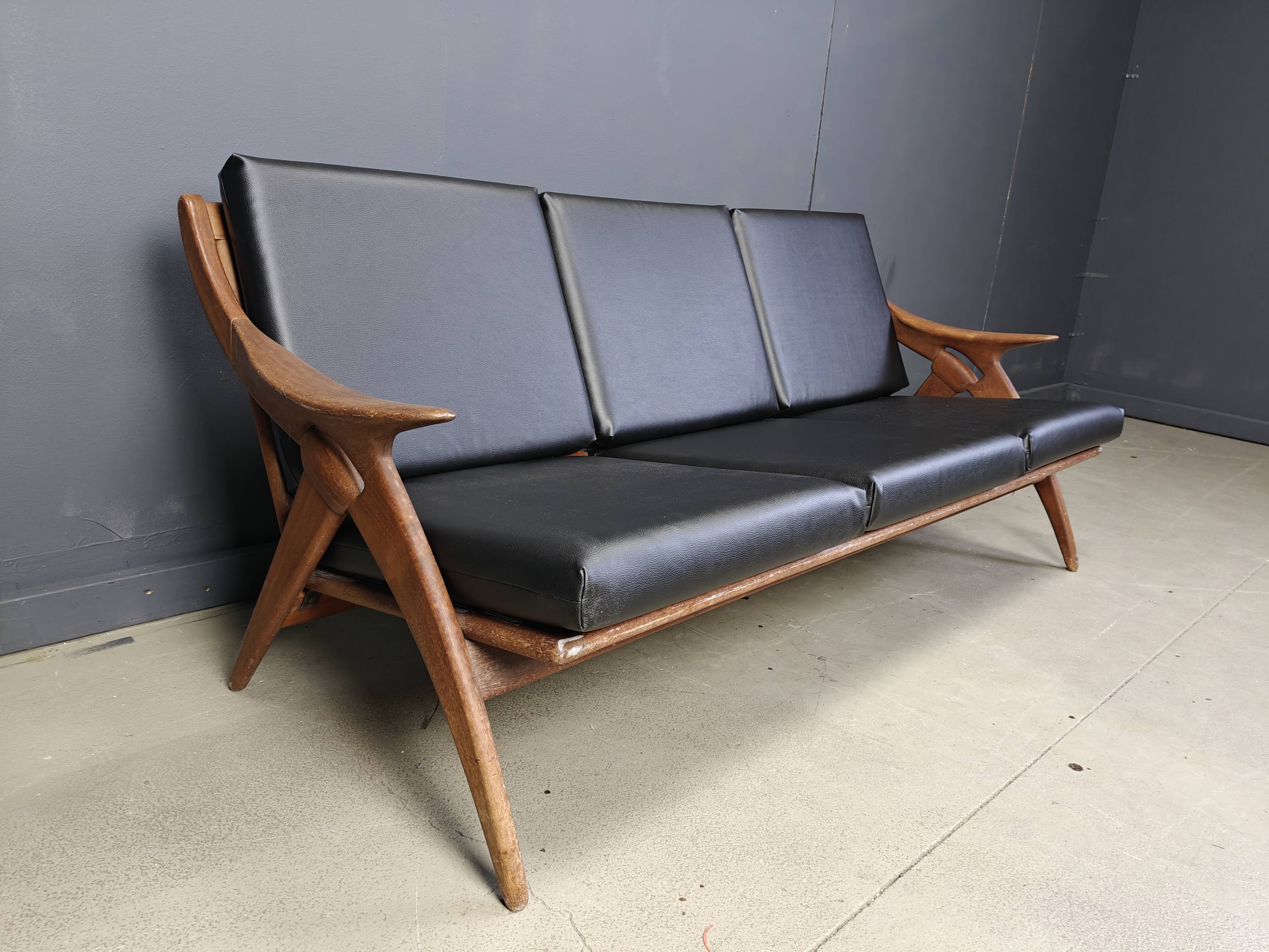 Vintage three seater 'de knoop' sofa by de ster Gelderland, 1960s