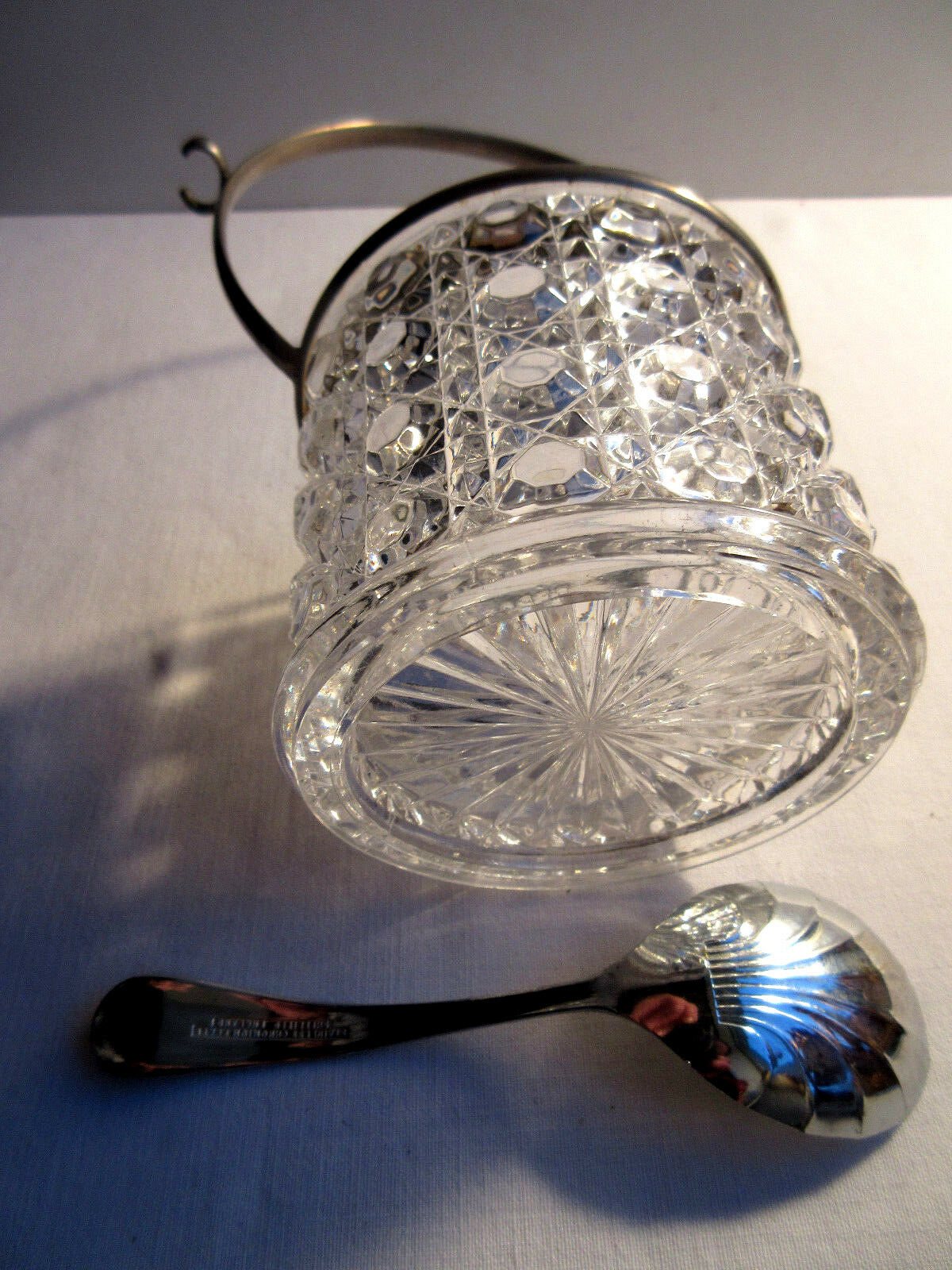 Baccarat jam jar, Pierreries model - metal spoon