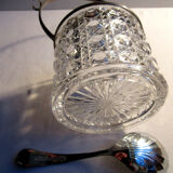 Baccarat jam jar, Pierreries model - metal spoon