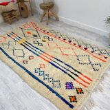 Handmade wool berber rug 246 x 140 cm