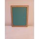 Wooden mirror and gold trim