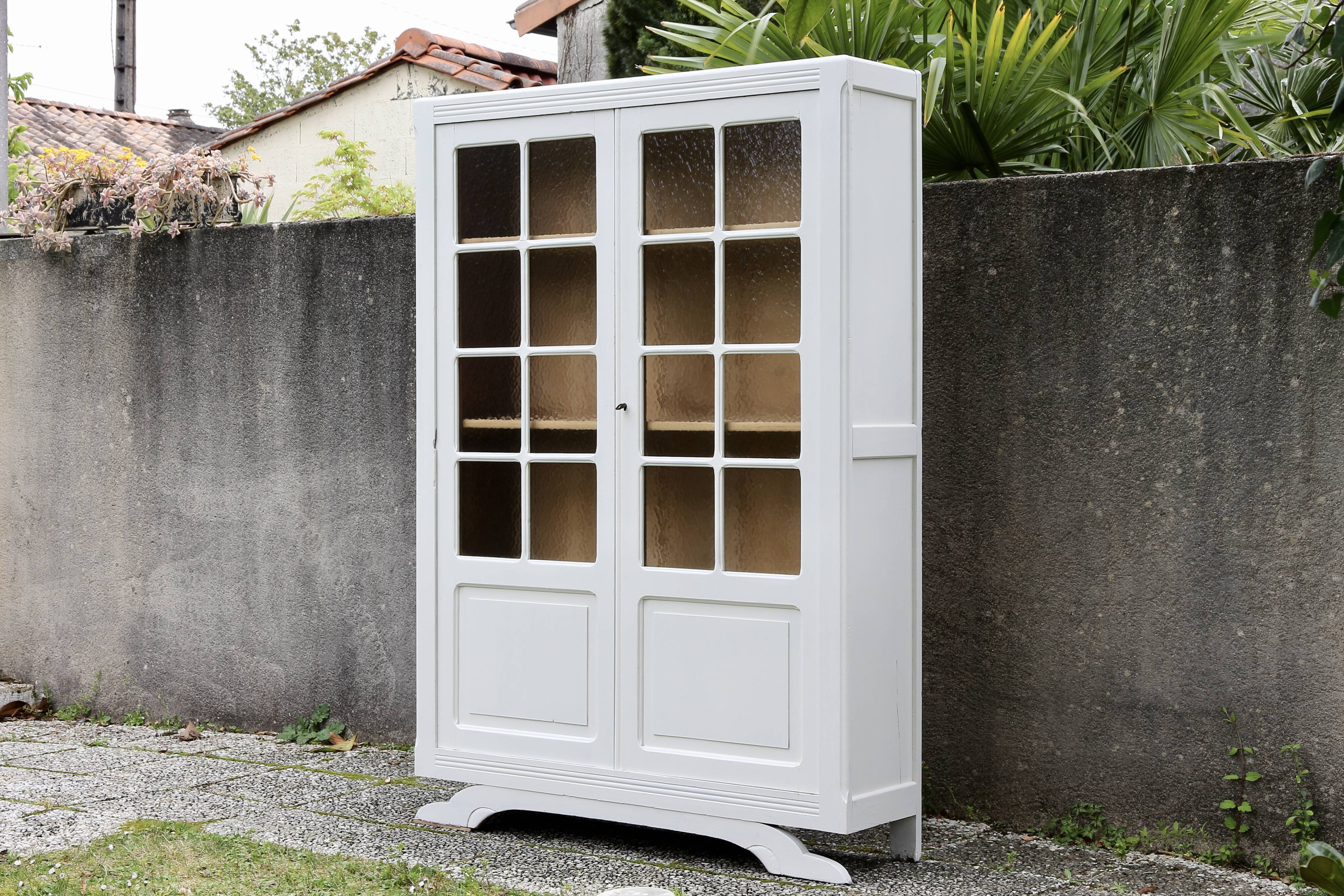 Vintage glass-fronted Parisian wardrobe