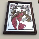 Mirror illustrated by Alphonse Mucha 1960 70 26x34cm
