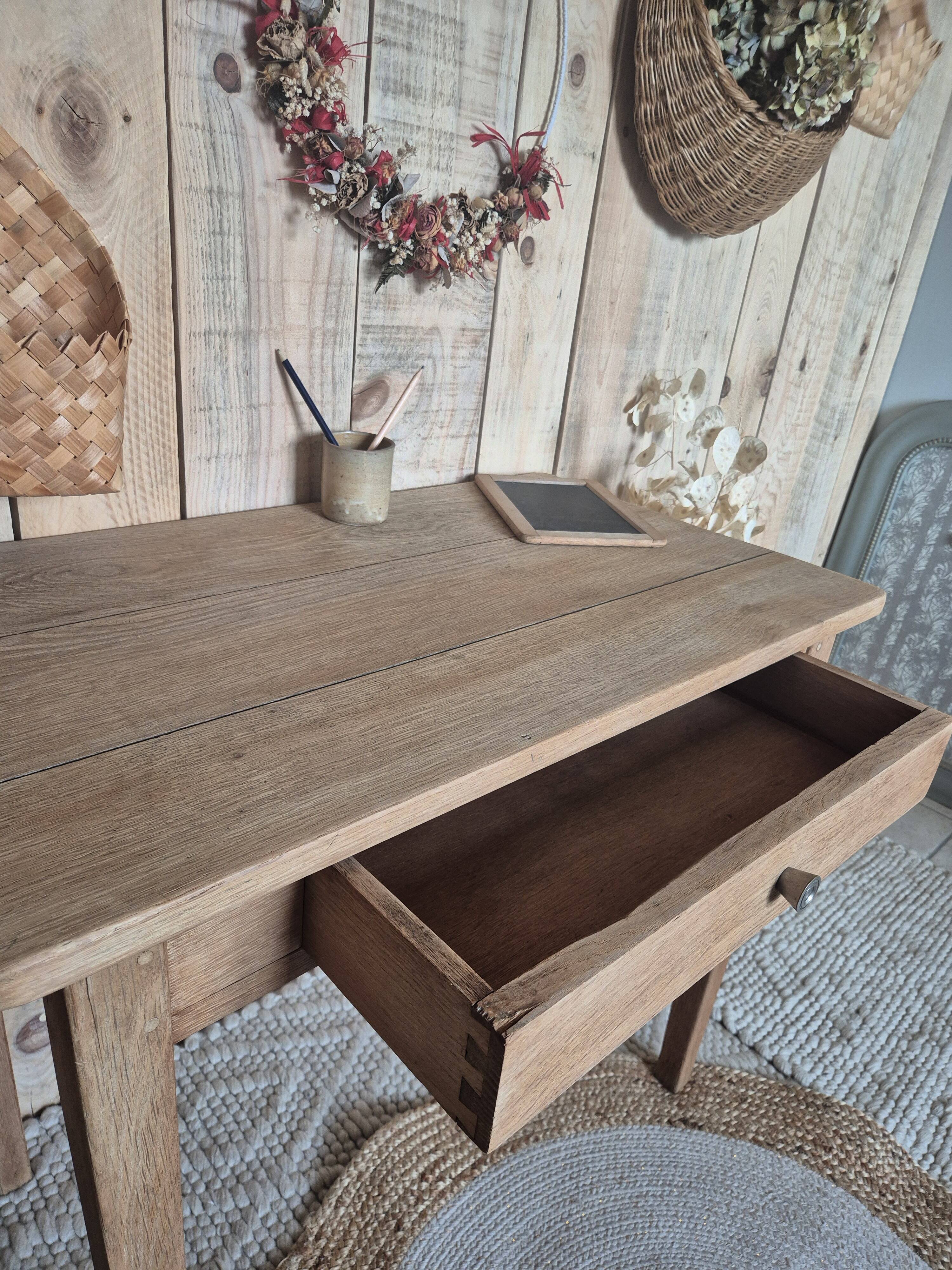 Small Oak Farmhouse Table - Desk or Console