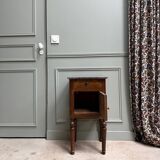 Nightstand in walnut, Napoleon III style.