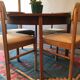 Table ronde vintage avec rallonge intégrée