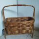 Vintage magazine rack in rattan/wood