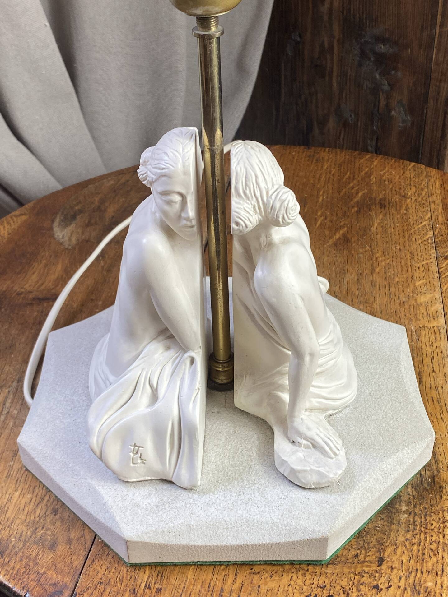 Table lamp, female figures