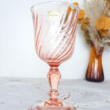 set of 6 red wine glasses pink rosaline luminarc arcoroc 14.5cm vintage